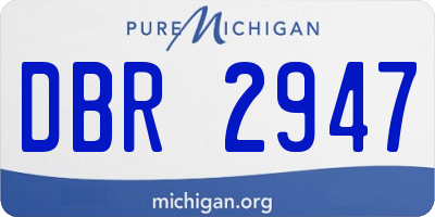 MI license plate DBR2947