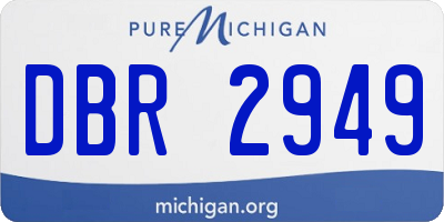 MI license plate DBR2949