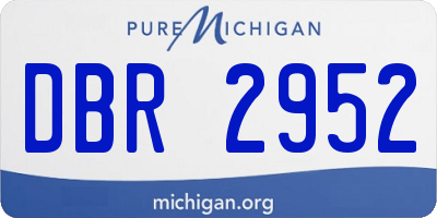 MI license plate DBR2952