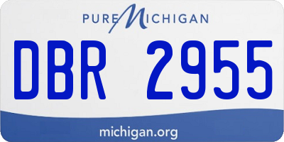 MI license plate DBR2955