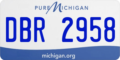 MI license plate DBR2958