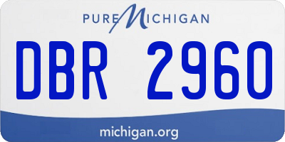 MI license plate DBR2960
