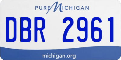 MI license plate DBR2961