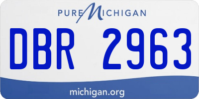 MI license plate DBR2963