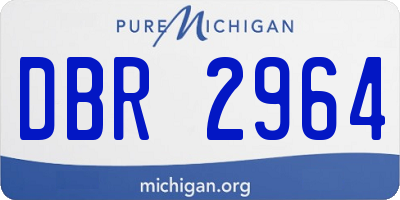 MI license plate DBR2964
