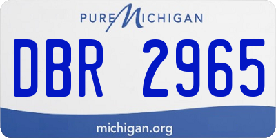 MI license plate DBR2965
