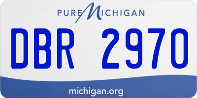 MI license plate DBR2970