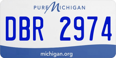 MI license plate DBR2974
