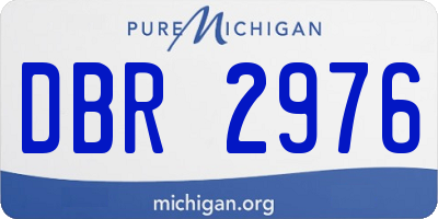MI license plate DBR2976