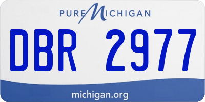 MI license plate DBR2977