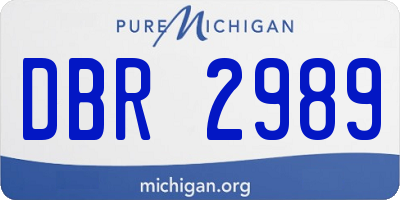 MI license plate DBR2989