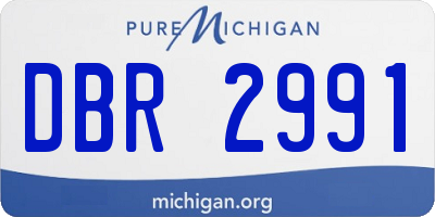 MI license plate DBR2991