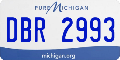 MI license plate DBR2993