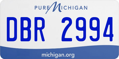 MI license plate DBR2994
