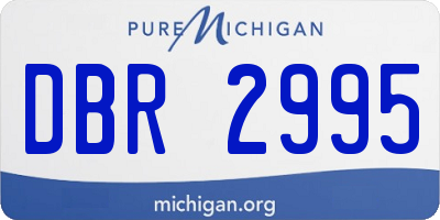 MI license plate DBR2995