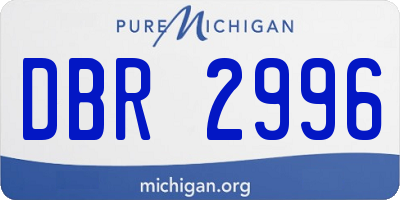 MI license plate DBR2996