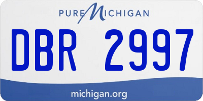 MI license plate DBR2997