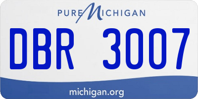 MI license plate DBR3007