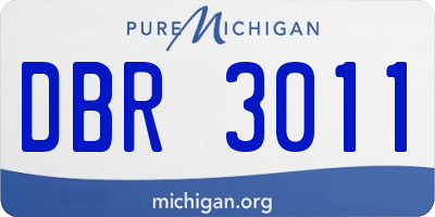 MI license plate DBR3011