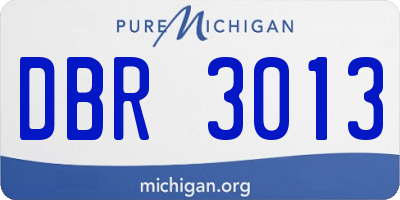 MI license plate DBR3013