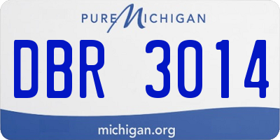 MI license plate DBR3014