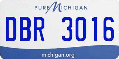 MI license plate DBR3016