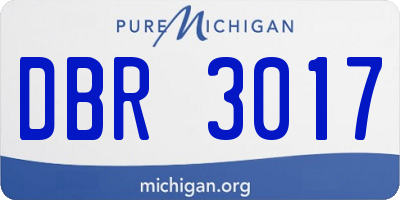 MI license plate DBR3017