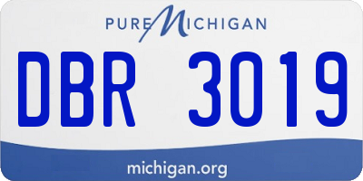 MI license plate DBR3019
