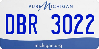 MI license plate DBR3022