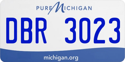 MI license plate DBR3023