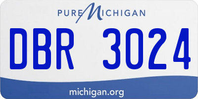 MI license plate DBR3024