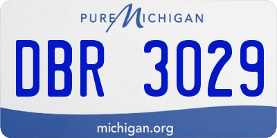 MI license plate DBR3029