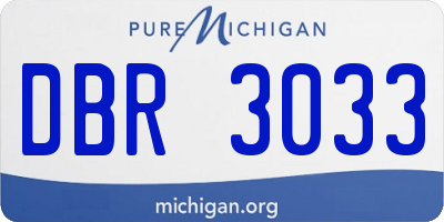 MI license plate DBR3033