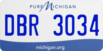 MI license plate DBR3034