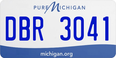 MI license plate DBR3041