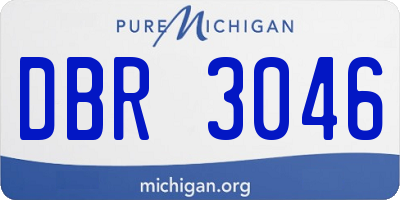 MI license plate DBR3046