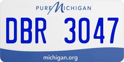 MI license plate DBR3047