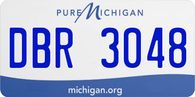 MI license plate DBR3048