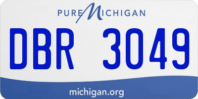 MI license plate DBR3049