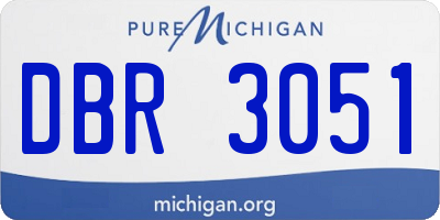 MI license plate DBR3051