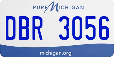 MI license plate DBR3056