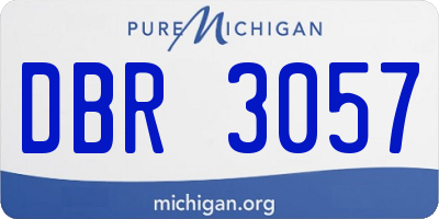 MI license plate DBR3057