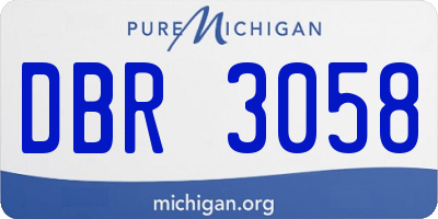 MI license plate DBR3058