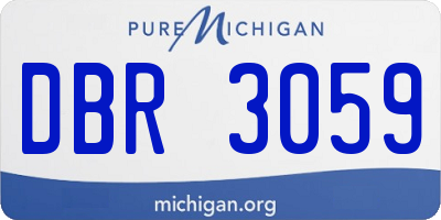 MI license plate DBR3059