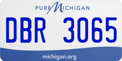 MI license plate DBR3065