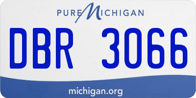 MI license plate DBR3066