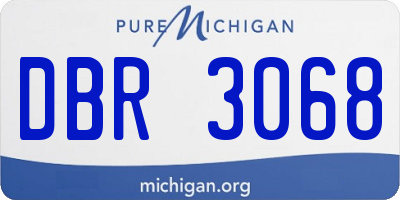MI license plate DBR3068