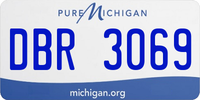 MI license plate DBR3069