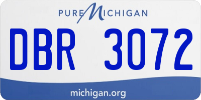 MI license plate DBR3072