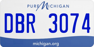MI license plate DBR3074